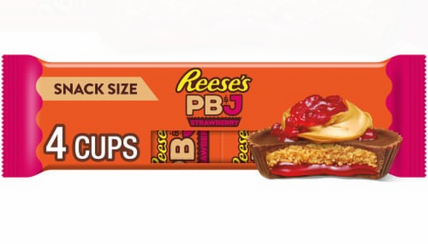 REESE'S PB&J Strawberry Milk Chocolate Snack Size Peanut Butter Cups Candy Packs