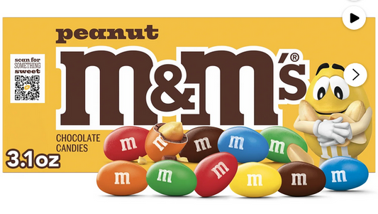M&M's Peanut Milk Chocolate Candy Theater Box - 3.1 oz Box