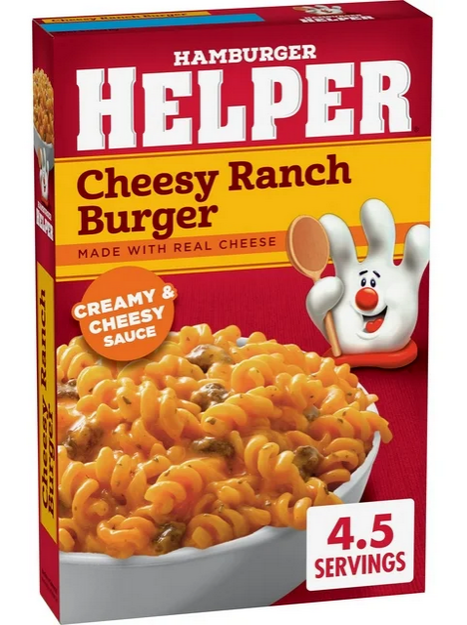 Hamburger Helper Cheesy Ranch Burger, 5.5 oz Box