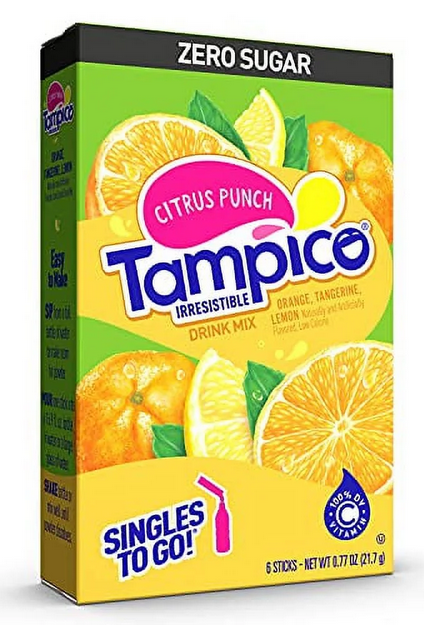 Tampico Singles To Go Drink Mix Packets Citrus Punch 6ct