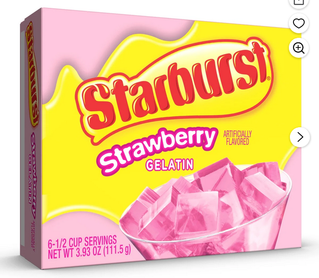Starburst All Pink Strawberry Gelatin Dessert Mix