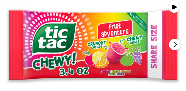 TIC TAC CHEWY! Fruit Adventure Candy, Fruit Candy, 3.4 oz