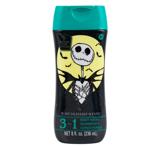 Disney The Nightmare Before Christmas 3 In 1 Body Wash Shampoo & Conditioner - 8oz - Scary Blueberry Scented