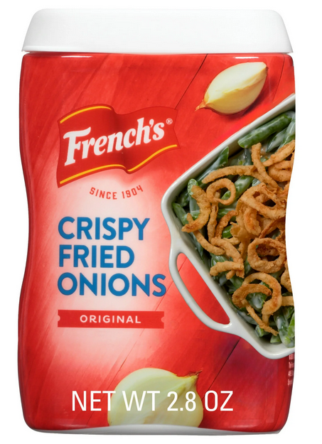 French's Non-GMO Kosher Original Crispy Fried Onions, 2.8 oz Can
