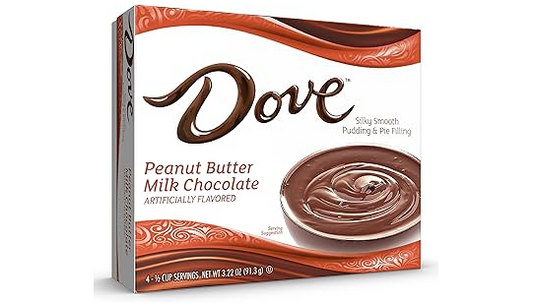 Dove Pudding Mix Peanut Butter Milk Chocolate 3.22 Oz
