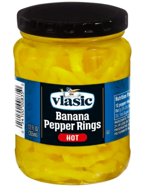 Vlasic Hot Banana Pepper Rings, 12 fl. oz.