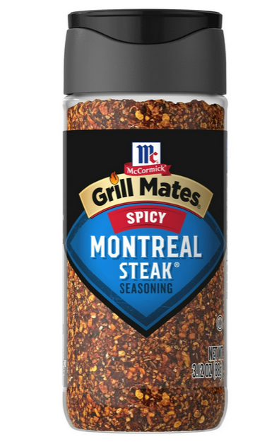 McCormick Grill Mates Gluten Free Spicy Montreal Steak Seasoning, 3.12 oz Bottle