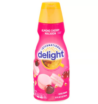 International Delight Almond Cherry Macaron Coffee Creamer Bottle, 32 fl oz