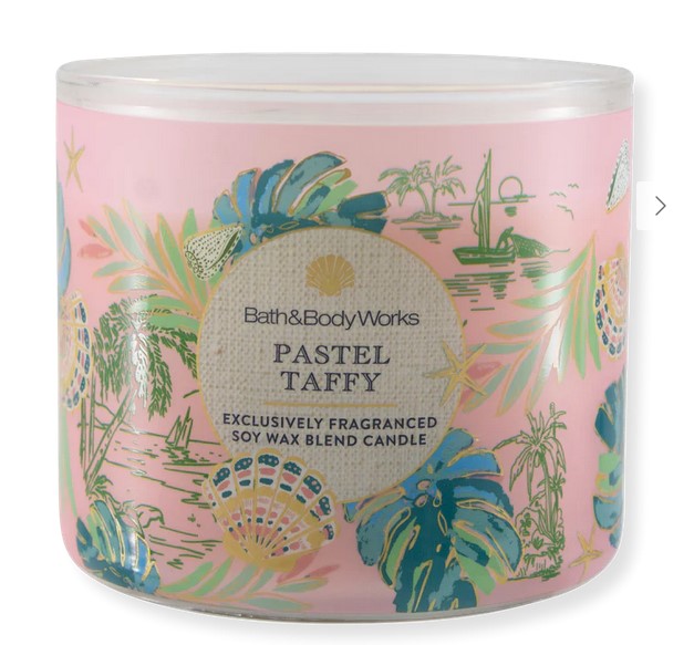 Bath &amp; Body Works Pastel Taffy 3-Wick Candle