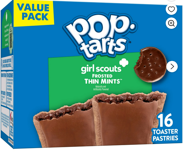 Pop-Tarts Frosted Thin Mints Toaster Pastries, Breakfast Foods, Shelf-Stable, 27 oz (16 Count)