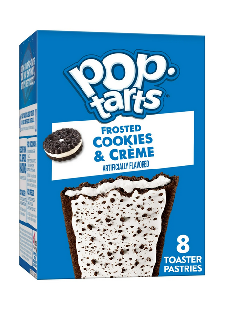 Pop-Tarts Frosted Cookies and Creme Toaster Pastries, Breakfast Foods, Shelf-Stable, 13.5 oz (8 Count)