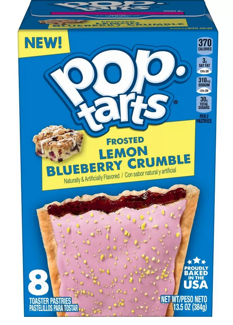 Pop-Tarts Frosted Lemon Blueberry Crumble Filling Toaster Pastries - 13.5oz/8ct
