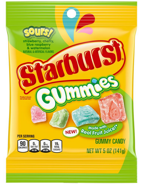 Starburst Sour Gummies, 5 Oz Bag