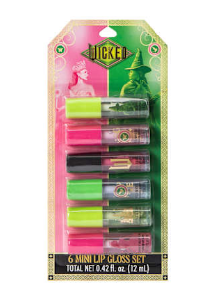 Wicked Licensed Mini Lip Gloss Set 6-Pcs