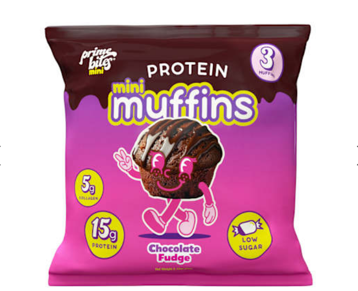 Prime Bites® Protein Mini Muffins 3-Pack - Chocolate Fudge