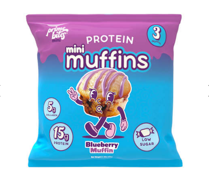 Prime Bites® Protein Mini Muffins 3-Pack - Blueberry Muffin