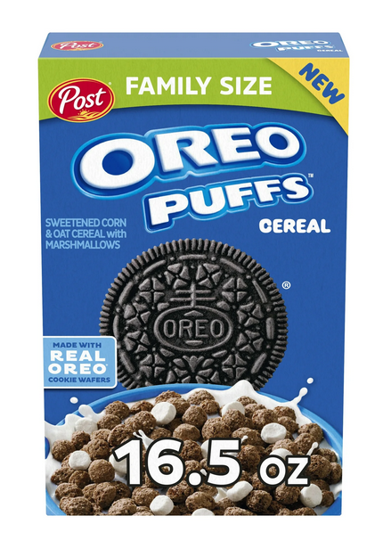 Post OREO PUFFS™ Cereal, Crunchy 16.5 oz box