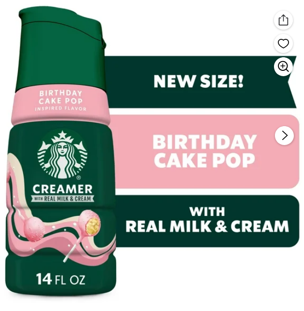 STARBUCKS Liquid Creamer Cake Pop 14floz Bottle