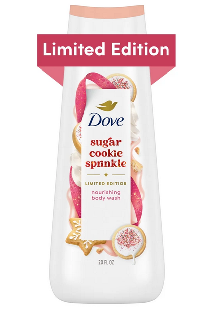Dove Limited Edition Holiday Treats Body Wash Sugar Cookie Sprinkle, 20 oz