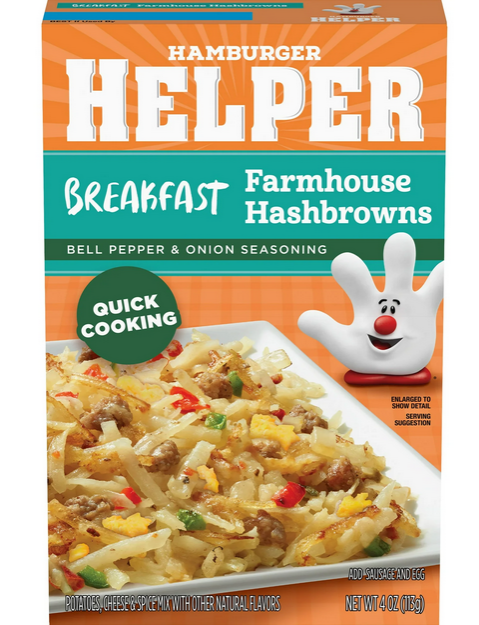 Helper Breakfast Farmhouse Hashbrowns with Bell Pepper & Onion Seasoning, 4oz Box