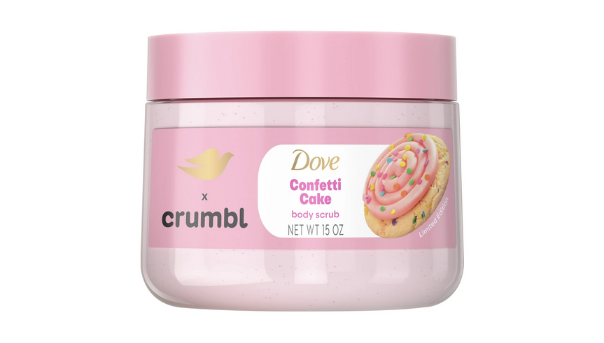 Dove Crumbl Exfoliating Body Scrub Confetti Cake, 15 oz