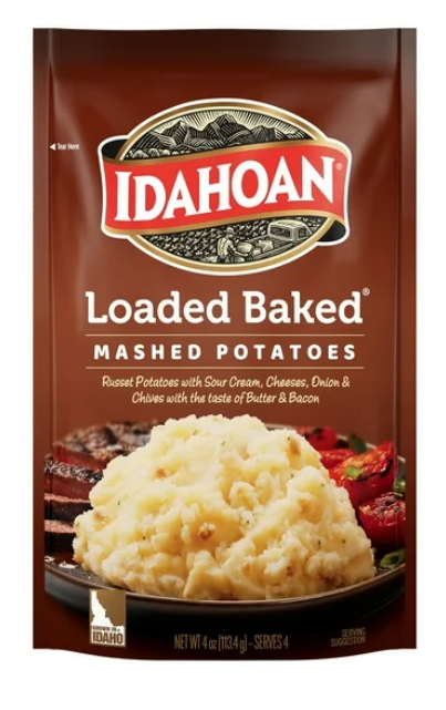 Idahoan Loaded Baked Mashed Potatoes Side Dish, 4 oz