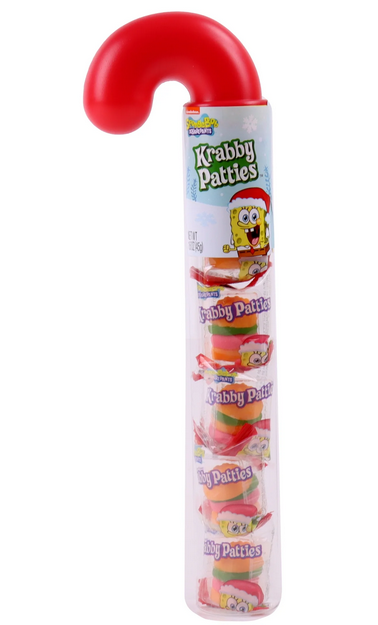 Frankford SpongeBob SquarePants Krabby Patties Original Flavor Gummy Candy Tube, Christmas, 1.6 oz