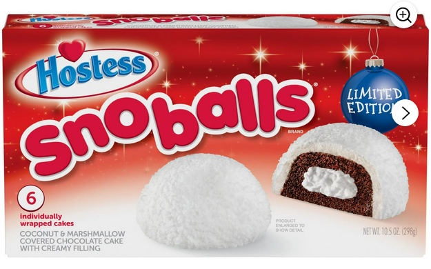 Hostess Snowballs, Coconut and Marshmallow Chocolate Cake , Creamy Filling – 6 count, 10.5 oz