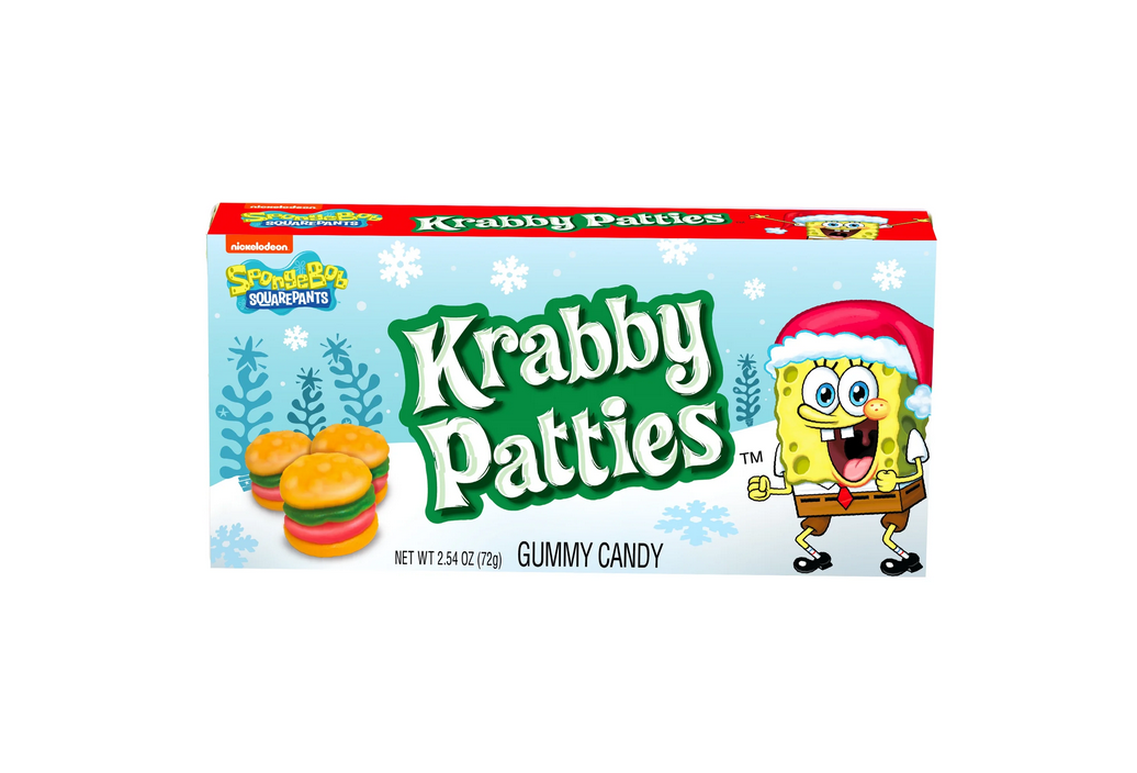 Frankford SpongeBob Gummy Candy Original Krabby Patty Theater Box, Christmas, 2.54 oz