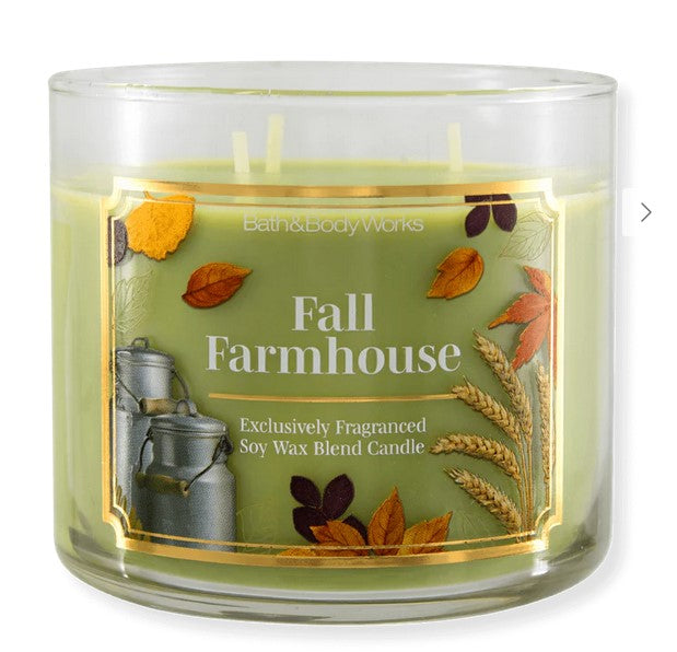 Fall Farmhouse 3 Wick Candle