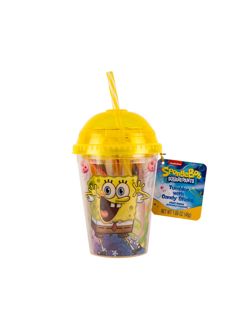 Spongebob Tumbler with Candy Sticks