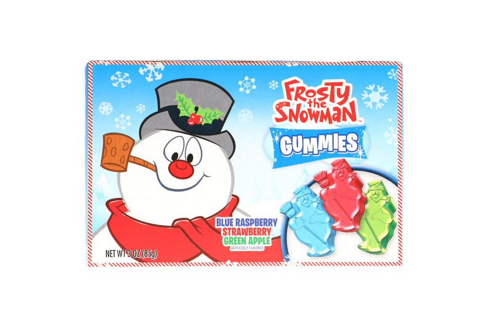 Frosty The Snowman Gummies, 3 oz. - Blue Raspberry, Strawberry, Green Apple Flavors - Holiday Candy