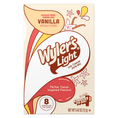 Wylers Light Vanilla Sugar Free Drink Mix 8ct
