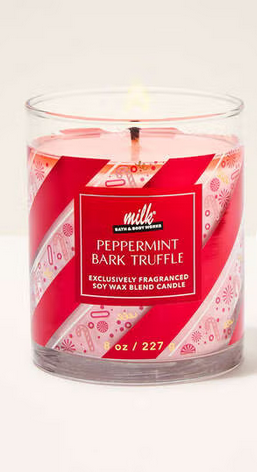 Peppermint Bark Truffle  Single Wick Candle