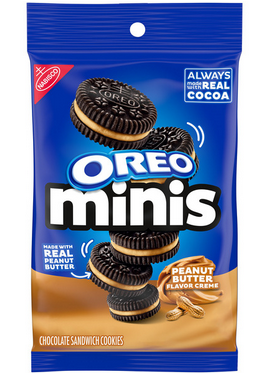 Oreo Mini Peanut Butter Chocolate Sandwich Cookies 3 oz