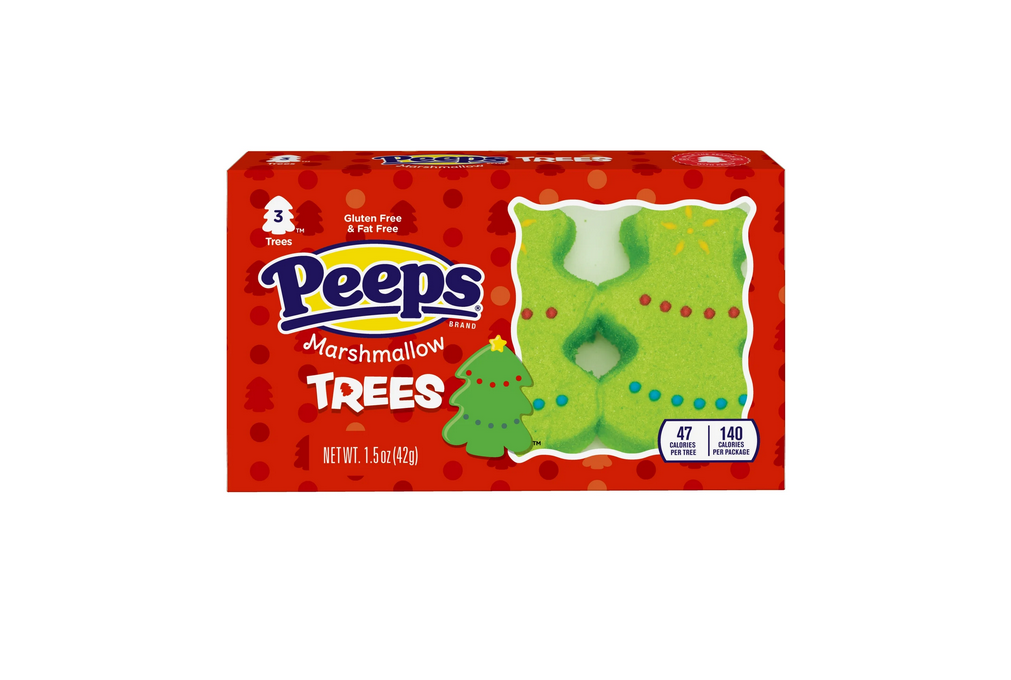 PEEPS Marshmallow Trees, Christmas Candy, 3 Count (1.5 Ounce)