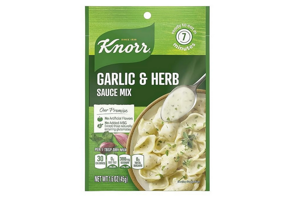 Knorr Sauce Mix Garlic &amp; Herb Creamy Pasta Sauce For Simple Meals and Sides No Artificial Flavors, No Added MSG 1.6 oz