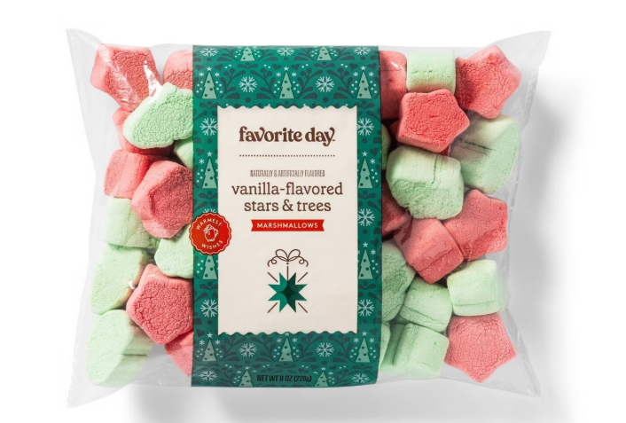 Holiday Vanilla Flavored Stars &amp; Trees Marshmallows - 8oz - Favorite Day