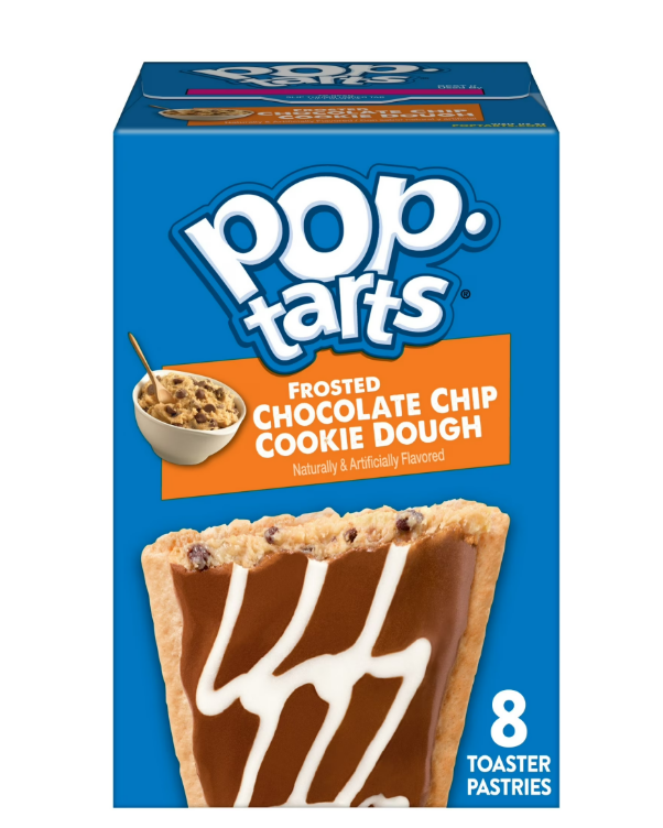 Pop-Tarts Frosted Chocolate Chip Cookie Dough Toaster Pastries, Breakfast Foods, Shelf-Stable, 13.5 oz (8 Count)