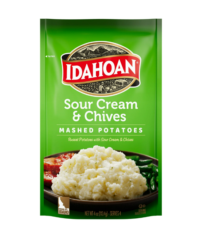Idahoan Sour Cream &amp; Chives Mashed Potatoes, 4 oz