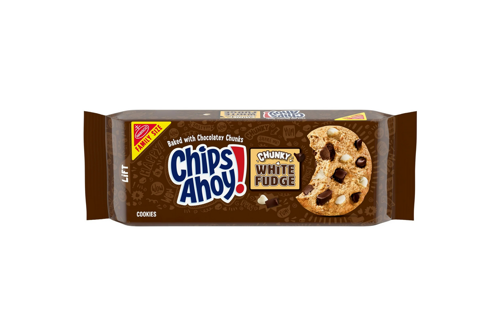 CHIPS AHOY! Crunchy White Fudge Chocolate Chunky Fudgy Chocolate Chip Cookies, Family Size, 18 oz