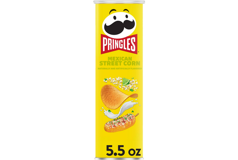 Pringles Elote Mexican Street Corn Potato Crisps Chips, Lunch Snacks, 5.5 oz Canister