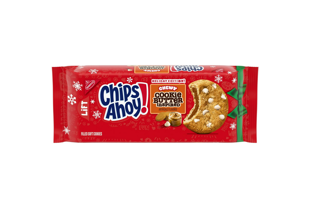 CHIPS AHOY! Chewy Cookie Butter-Inspired Cookies, Limited Edition Holiday Treats, 9.9 oz