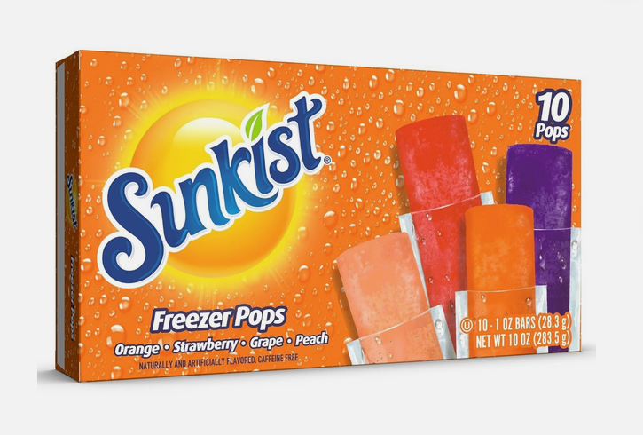 SUNKIST Freezer Pops 4 Flavors 10 Pops - 1 Oz Bars – The Jolly Shopper