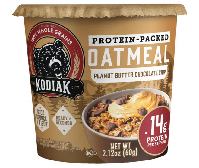 Kodiak Cakes Protein-Packed Single-Serve Oatmeal Cup Peanut Butter Chocolate Chip - 2.12oz