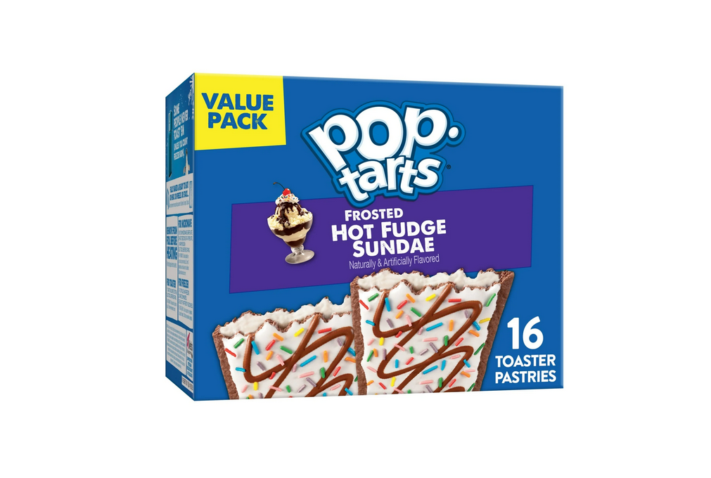 Pop-Tarts Frosted Hot Fudge Sundae Toaster Pastries, Breakfast Foods, Shelf-Stable, 27 oz (16 Count)