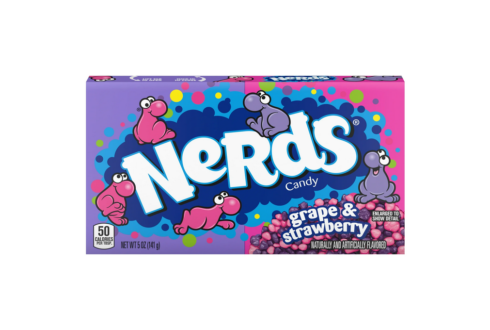 NERDS Candy, Grape and Strawberry, 5 oz Theater Box