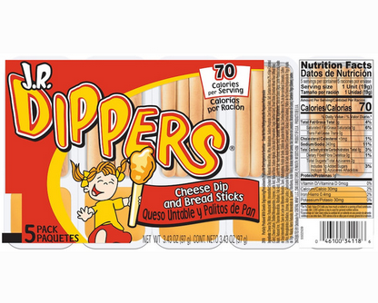 JR Dippers® Cheese Dip &amp; Bread Sticks