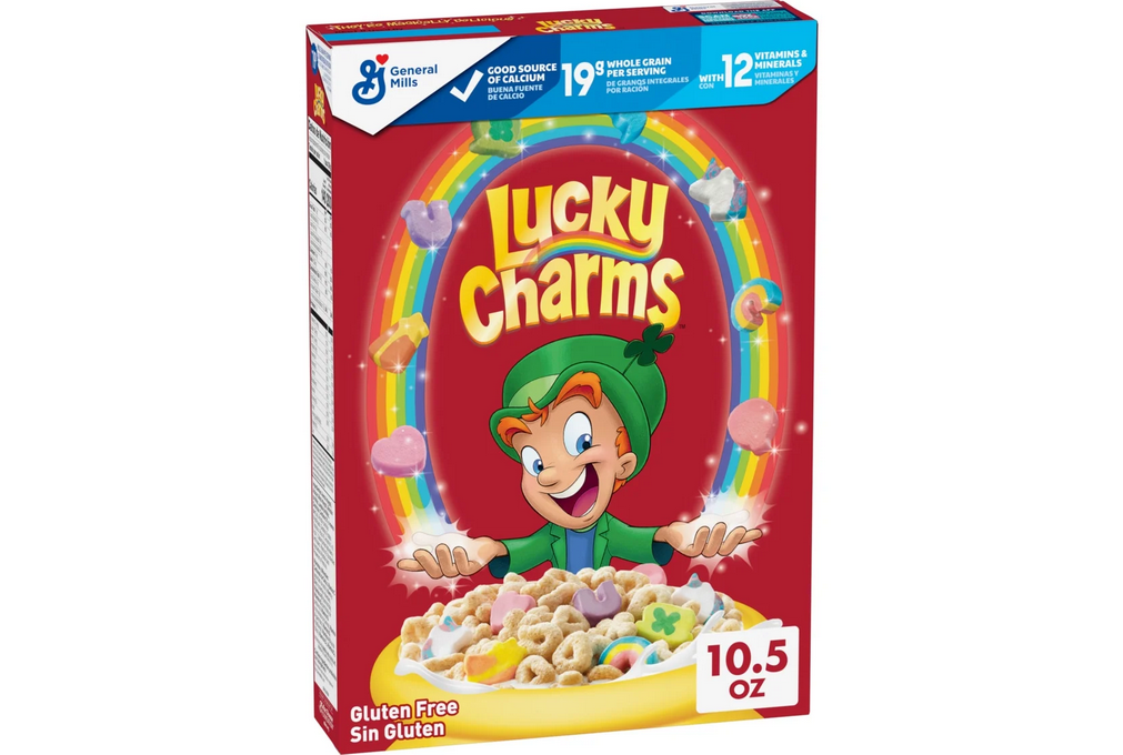 Lucky Charms Gluten Free Cereal with Marshmallows, Kids Breakfast Cereal, 10.5 oz