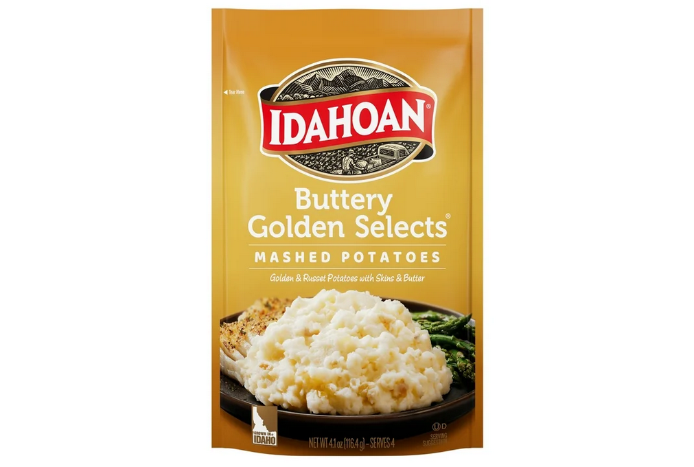 Idahoan Buttery Golden Selects Mashed Potatoes Side Dish, 4.1 oz